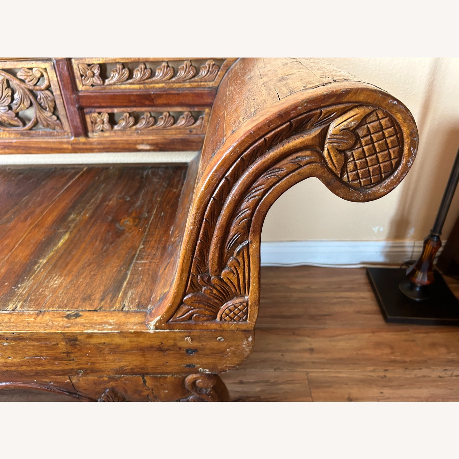Bali Carved Wood Sofa / Couch / Daybed - image-3