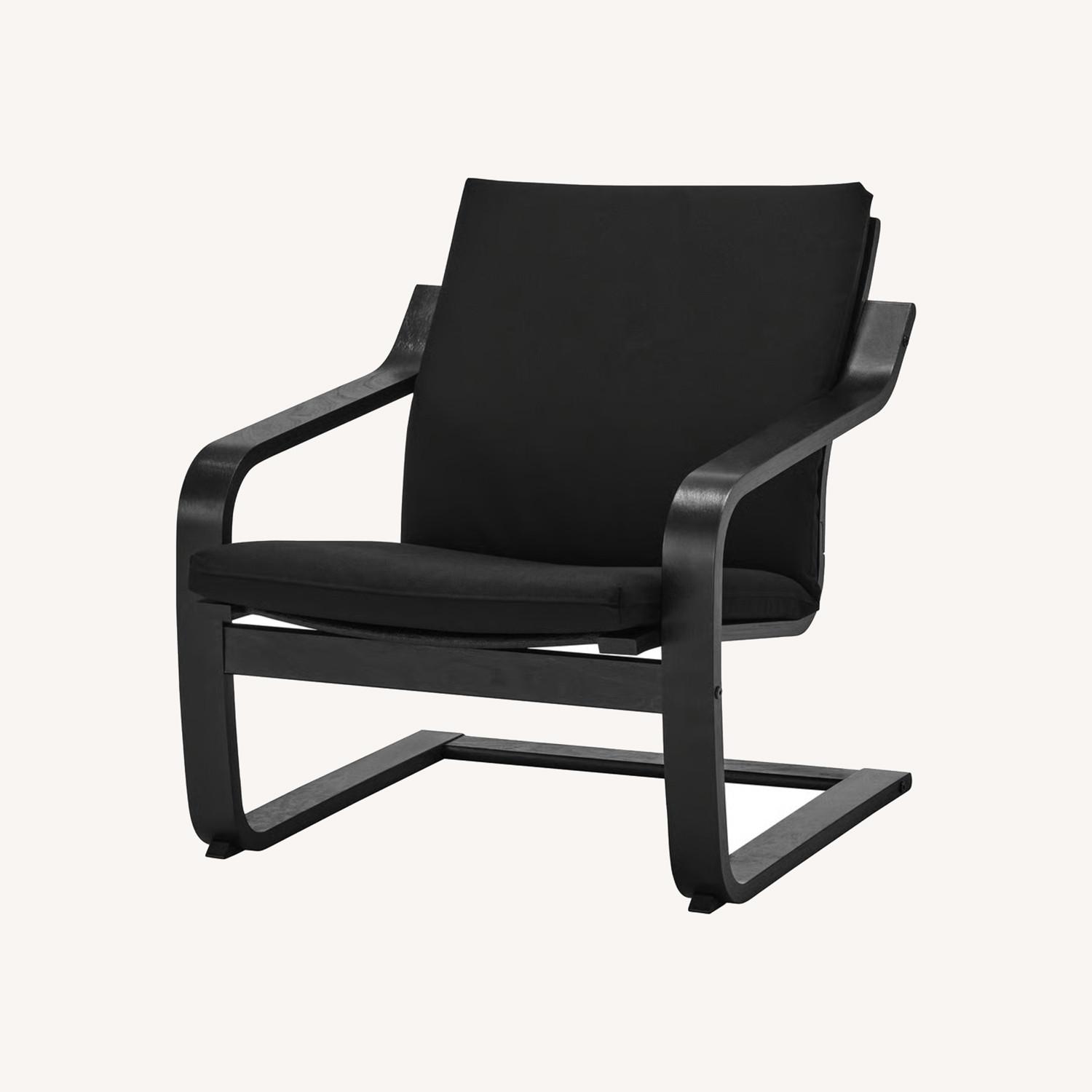 IKEA Ponang Black Fabric Armchair - image-0