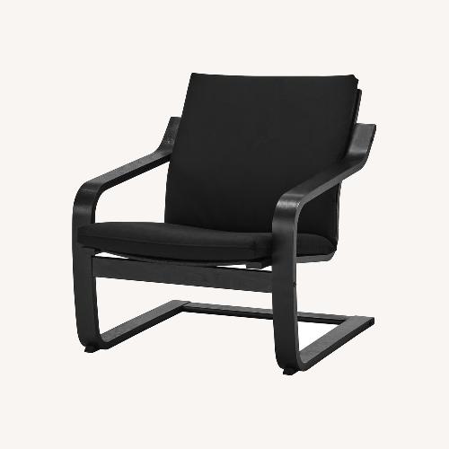 Used IKEA Ponang Black Fabric Armchair for sale on AptDeco