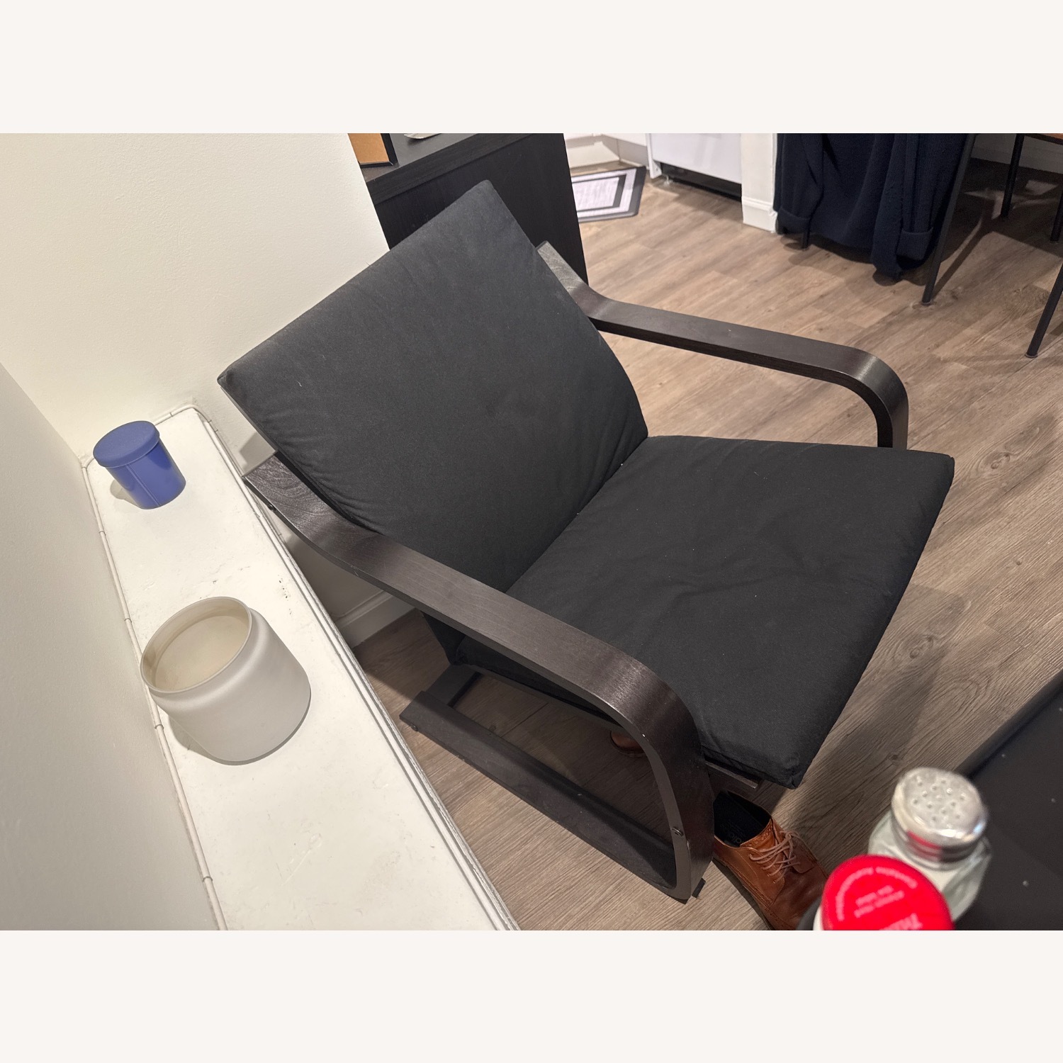 IKEA Ponang Black Fabric Armchair - image-3