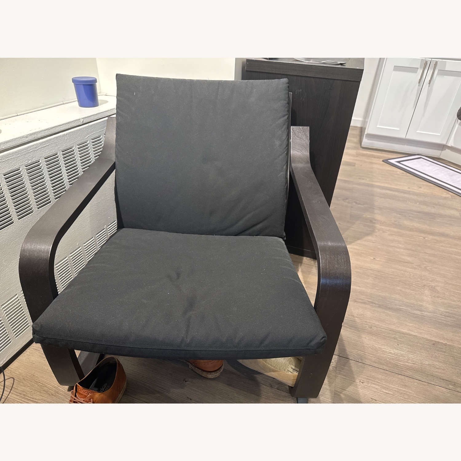 IKEA Ponang Black Fabric Armchair - image-1