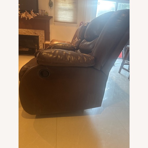 Used Dark Brown Leather 2 Seater Sofa for sale on AptDeco
