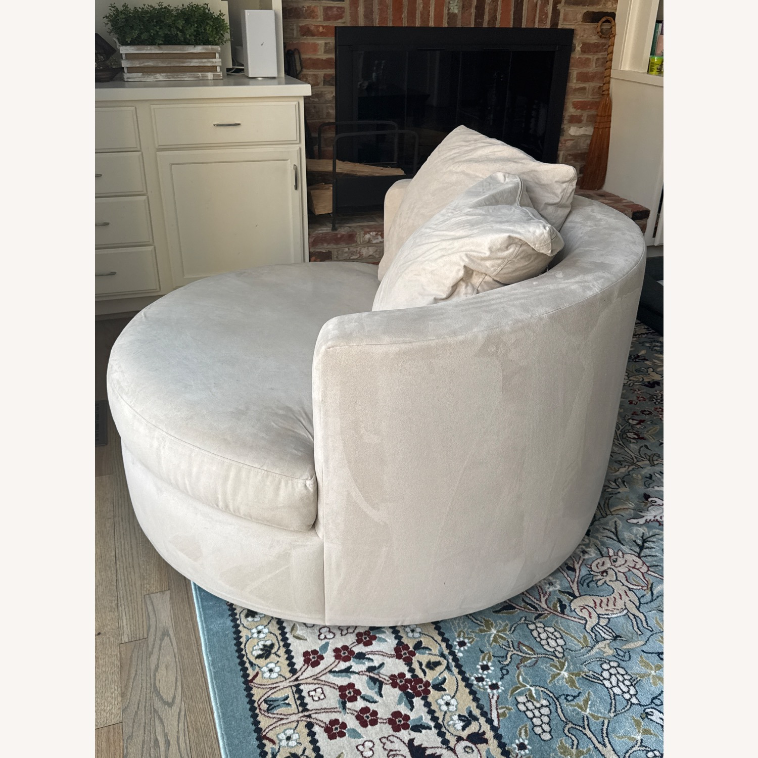 Pottery Barn Balboa Grand Swivel Chair - image-3