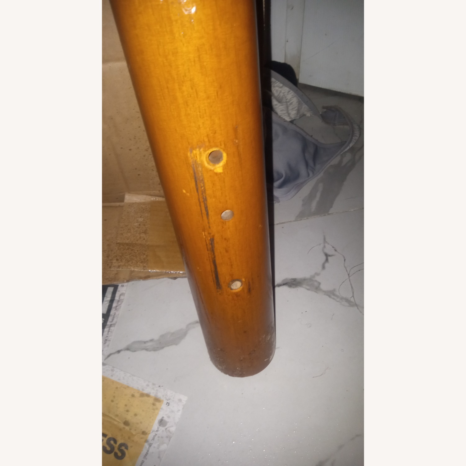 Solid Wood / Black Metal Headboard Set - image-3