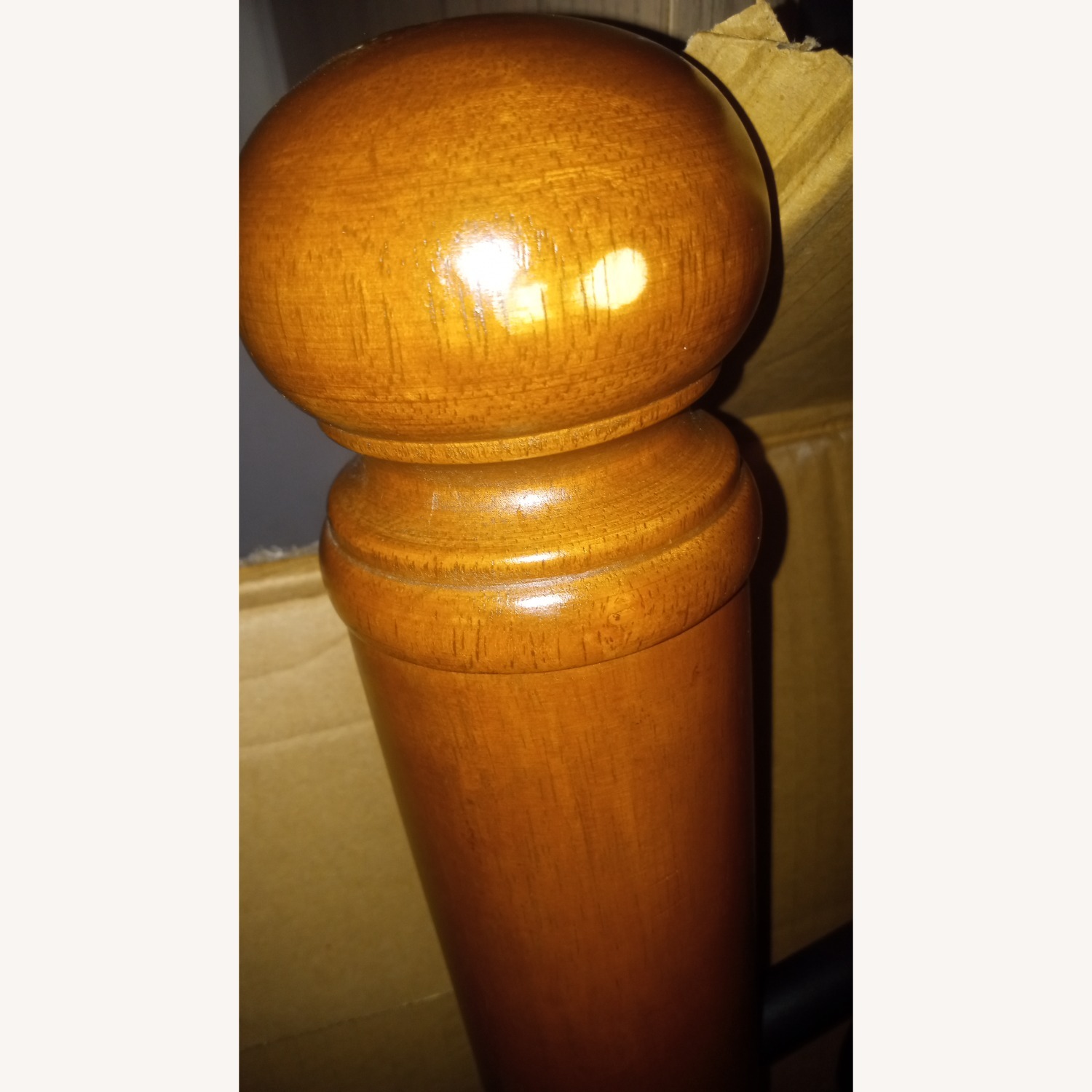 Solid Wood / Black Metal Headboard Set - image-9