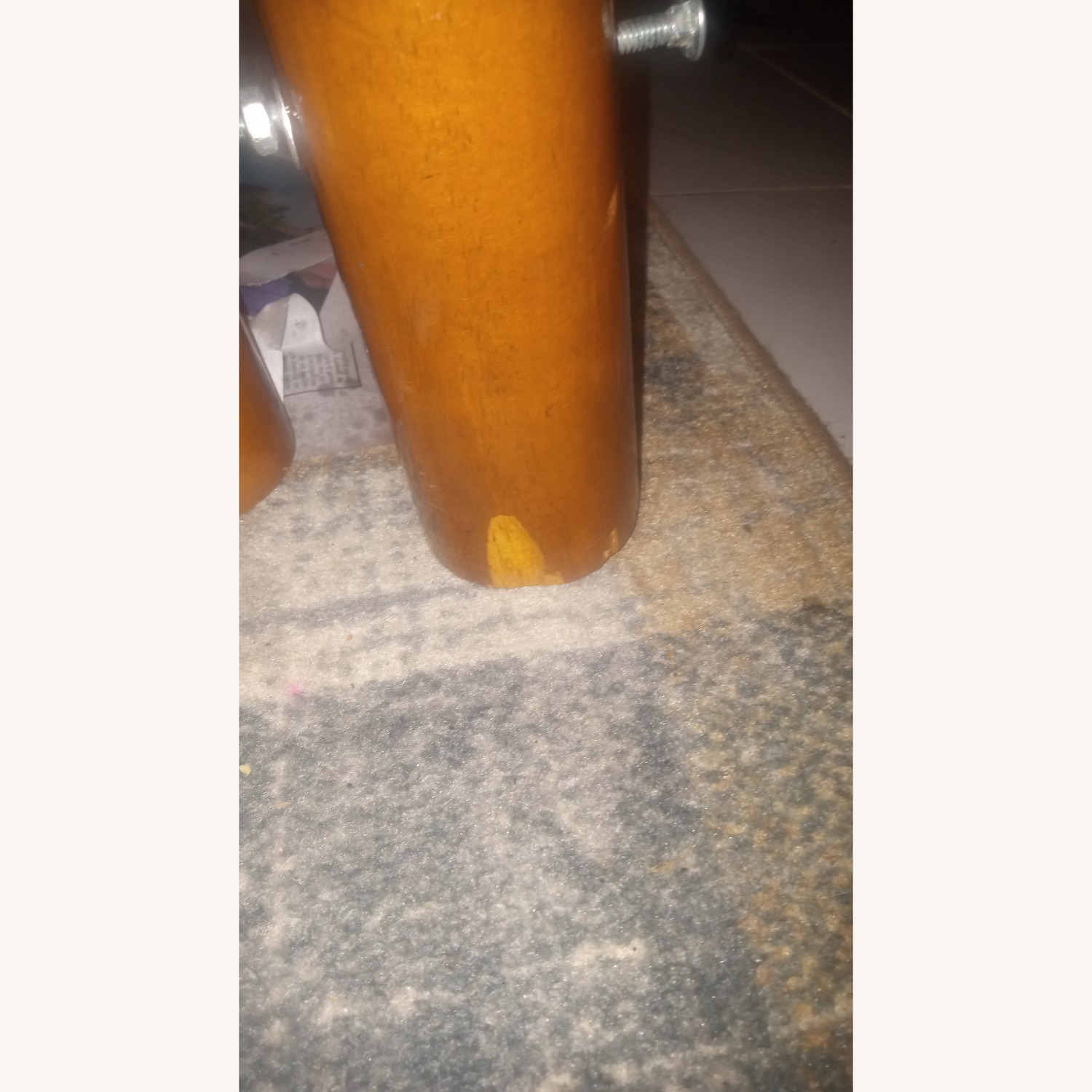 Solid Wood / Black Metal Headboard Set - image-4