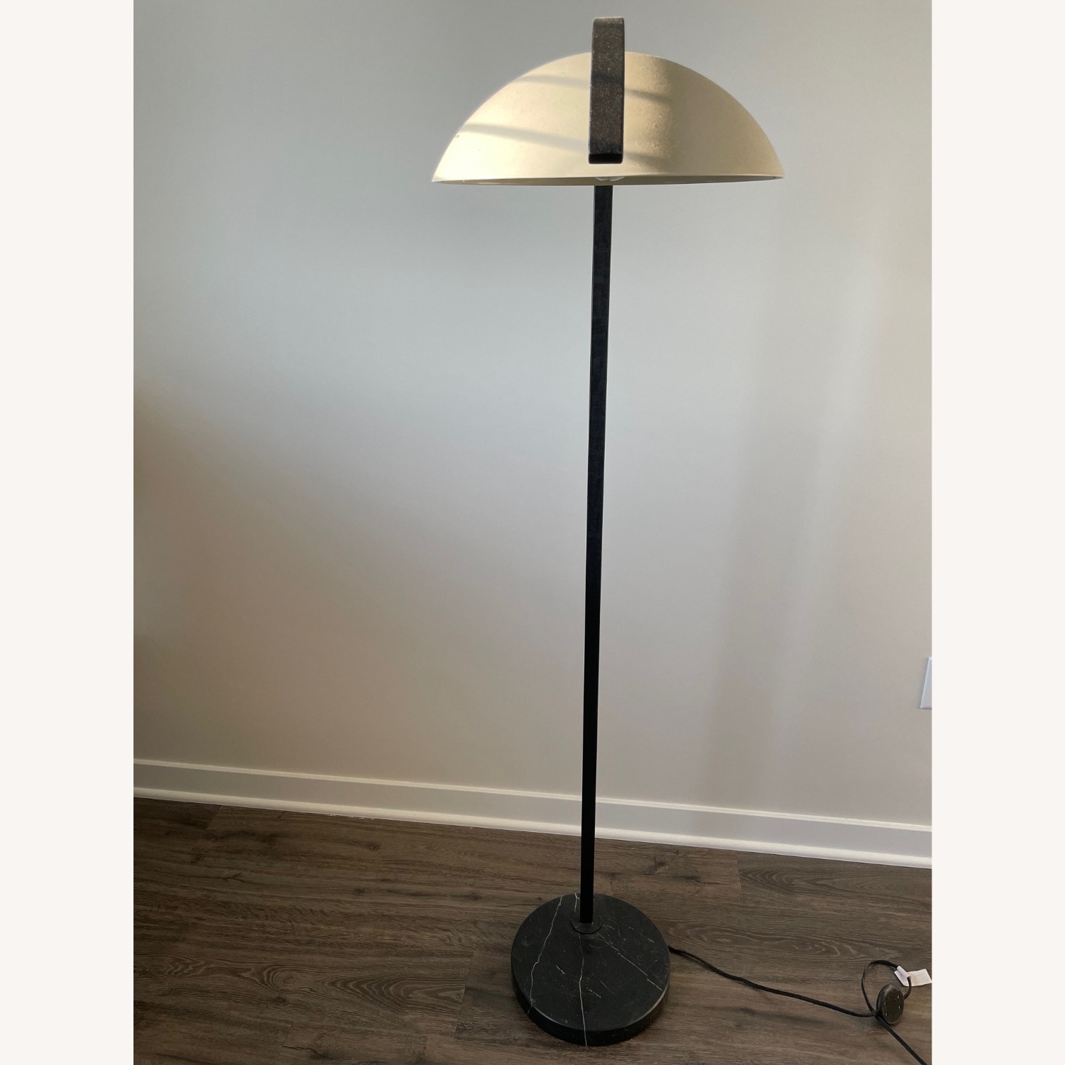 CB2 Belgrave Black Marble White Globe Floor Lamp - image-2