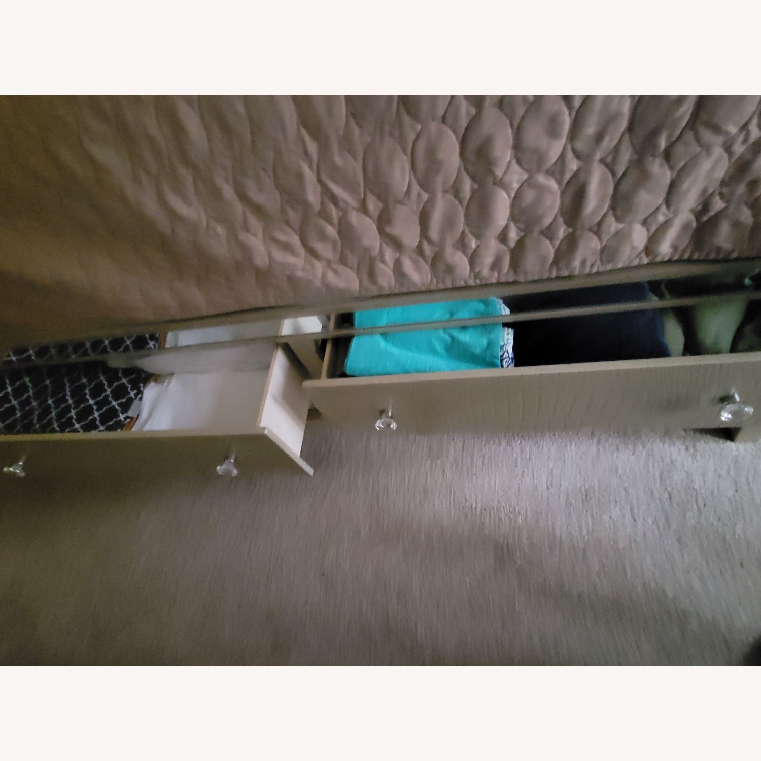 Raymour & Flanigan Champagne Mirror Storage Bed - image-2