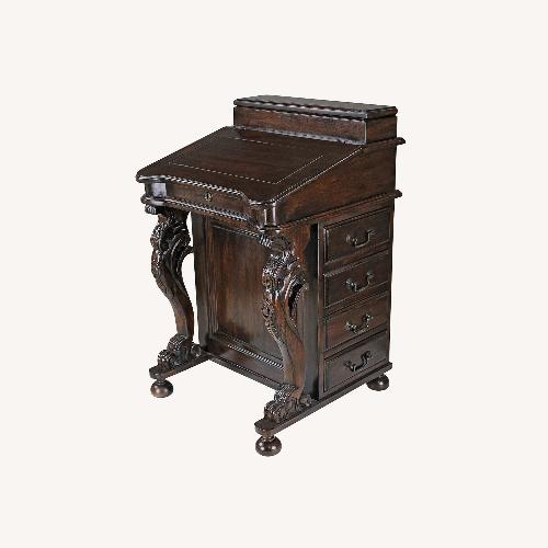 Used Dark Brown Solid Wood Davenport Desk for sale on AptDeco