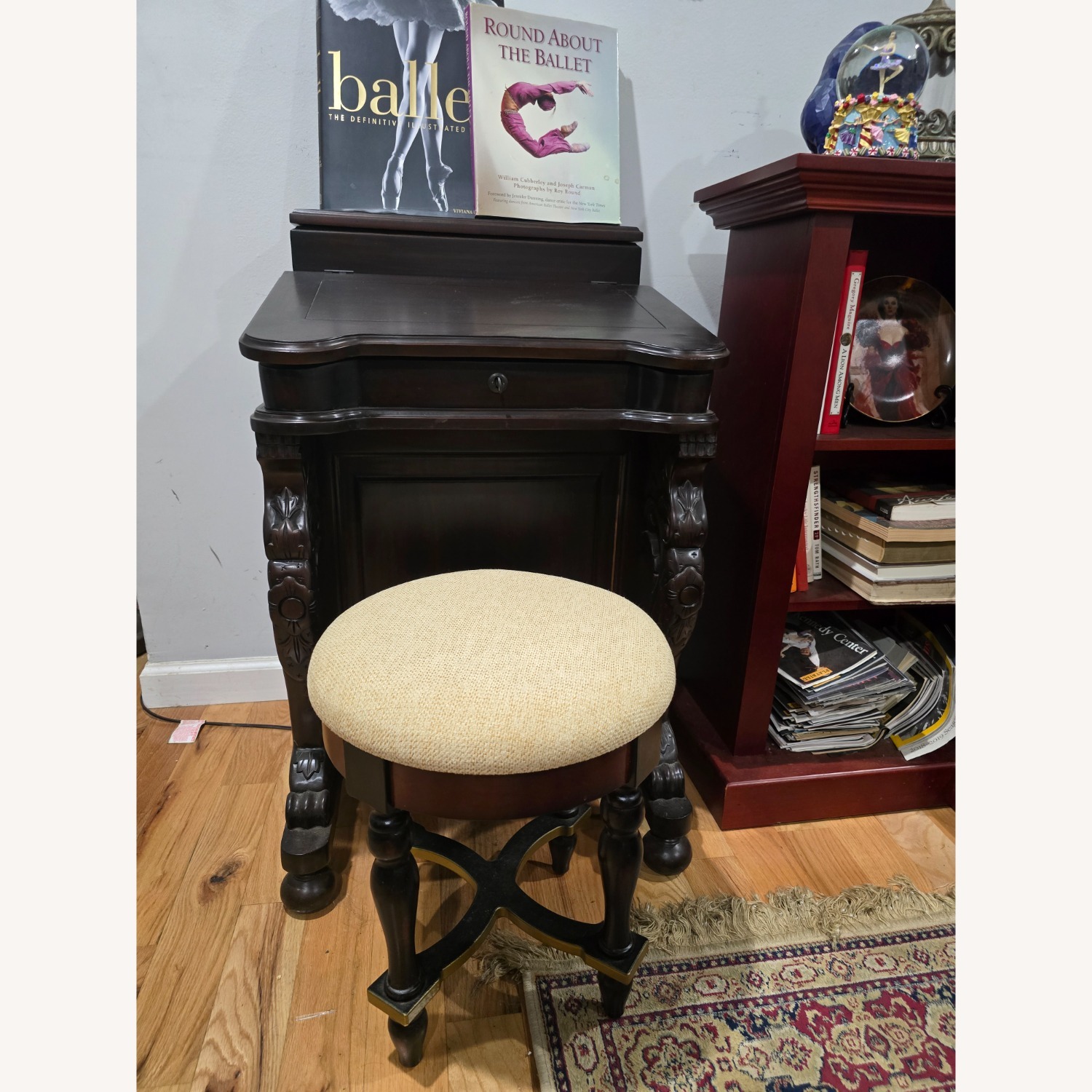 Dark Brown Solid Wood Davenport Desk - image-1