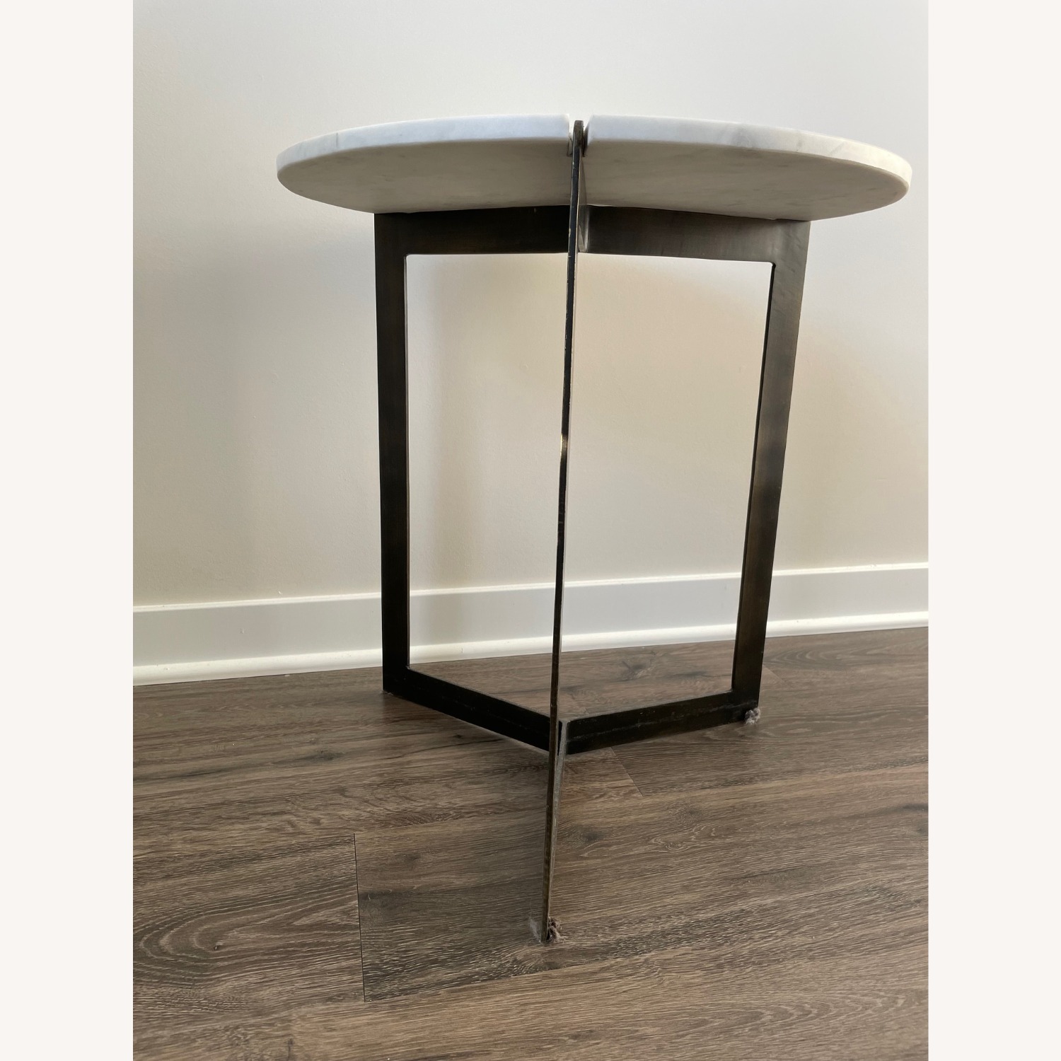 Four Hands Genuine White Marble Side Table - image-2