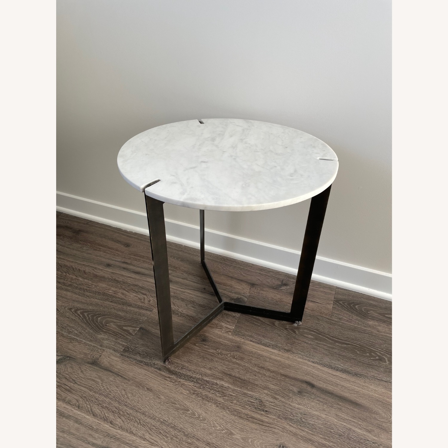 Four Hands Genuine White Marble Side Table - image-1