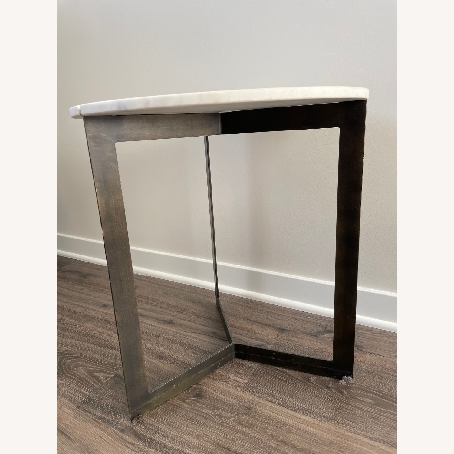 Four Hands Genuine White Marble Side Table - image-3