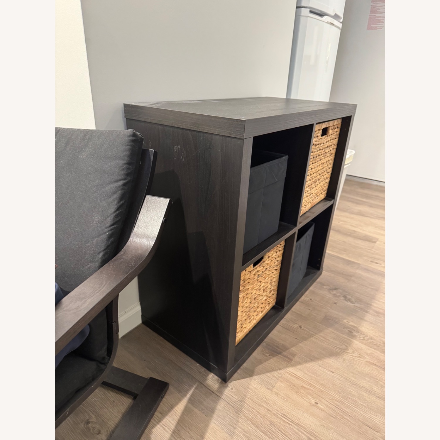 IKEA Kallax Black Wood Sideboard - image-3