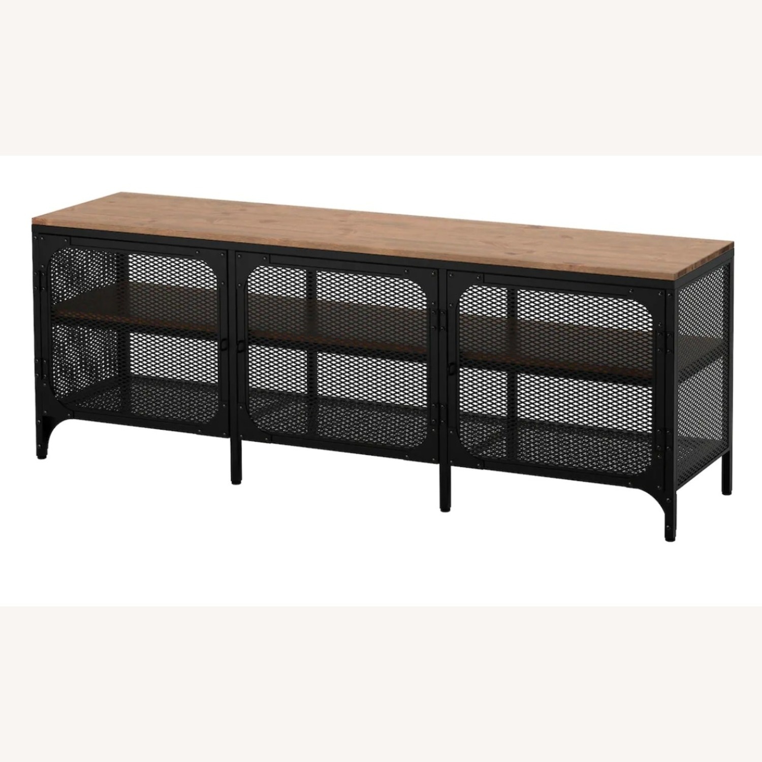 IKEA Fjallbo Dark Brown Metal Sideboard - image-0