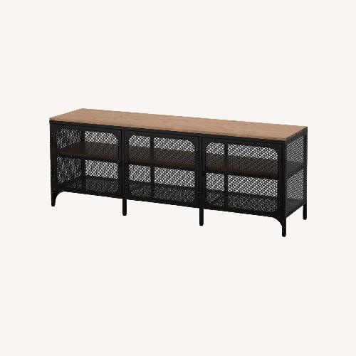 Used IKEA Fjallbo Dark Brown Metal Sideboard for sale on AptDeco