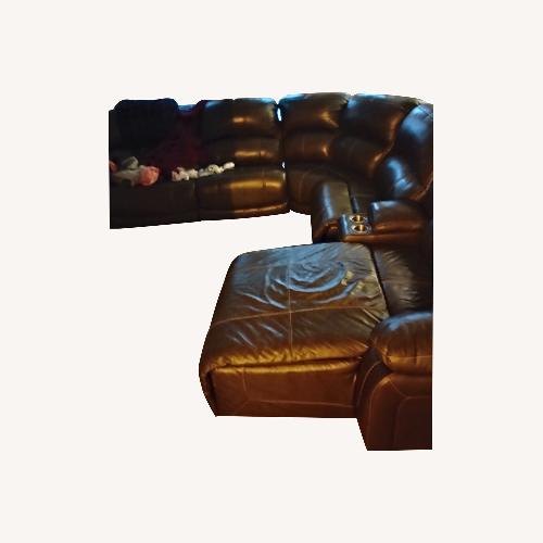 Used Leather Sectional for sale on AptDeco