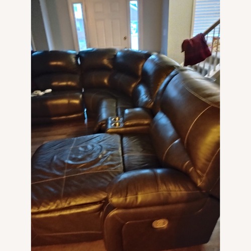 Used Leather Sectional for sale on AptDeco