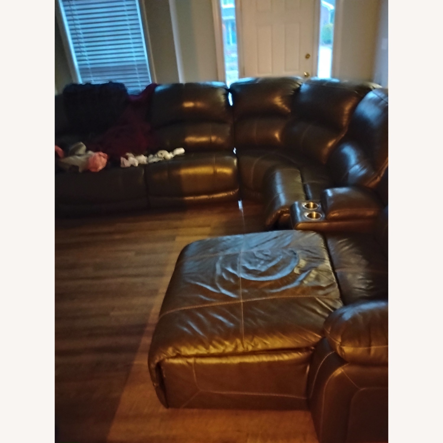 Leather Sectional - image-0