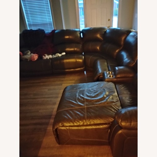 Used Leather Sectional for sale on AptDeco