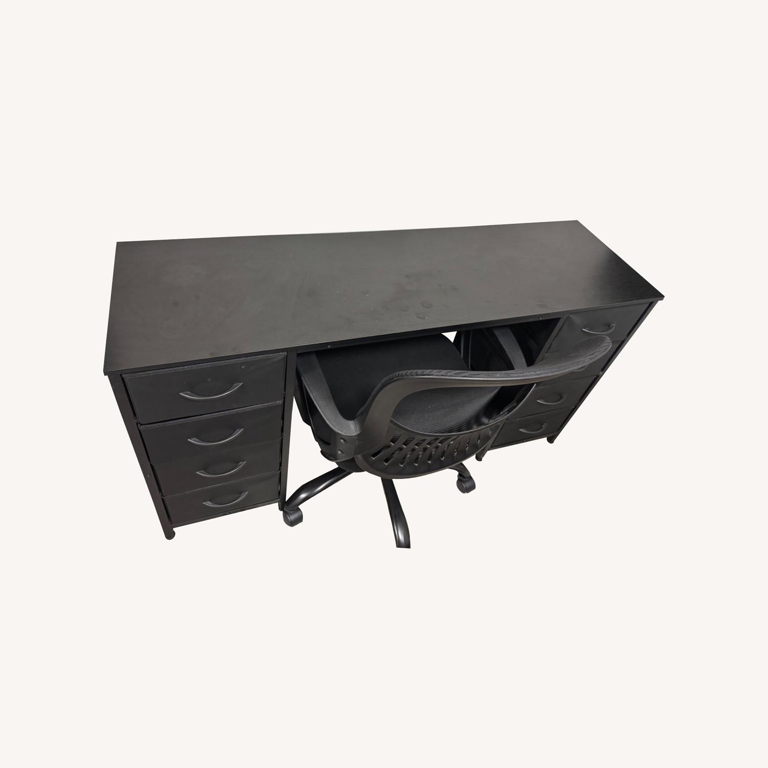 Sweetcrispy Black Wood Desk - image-0
