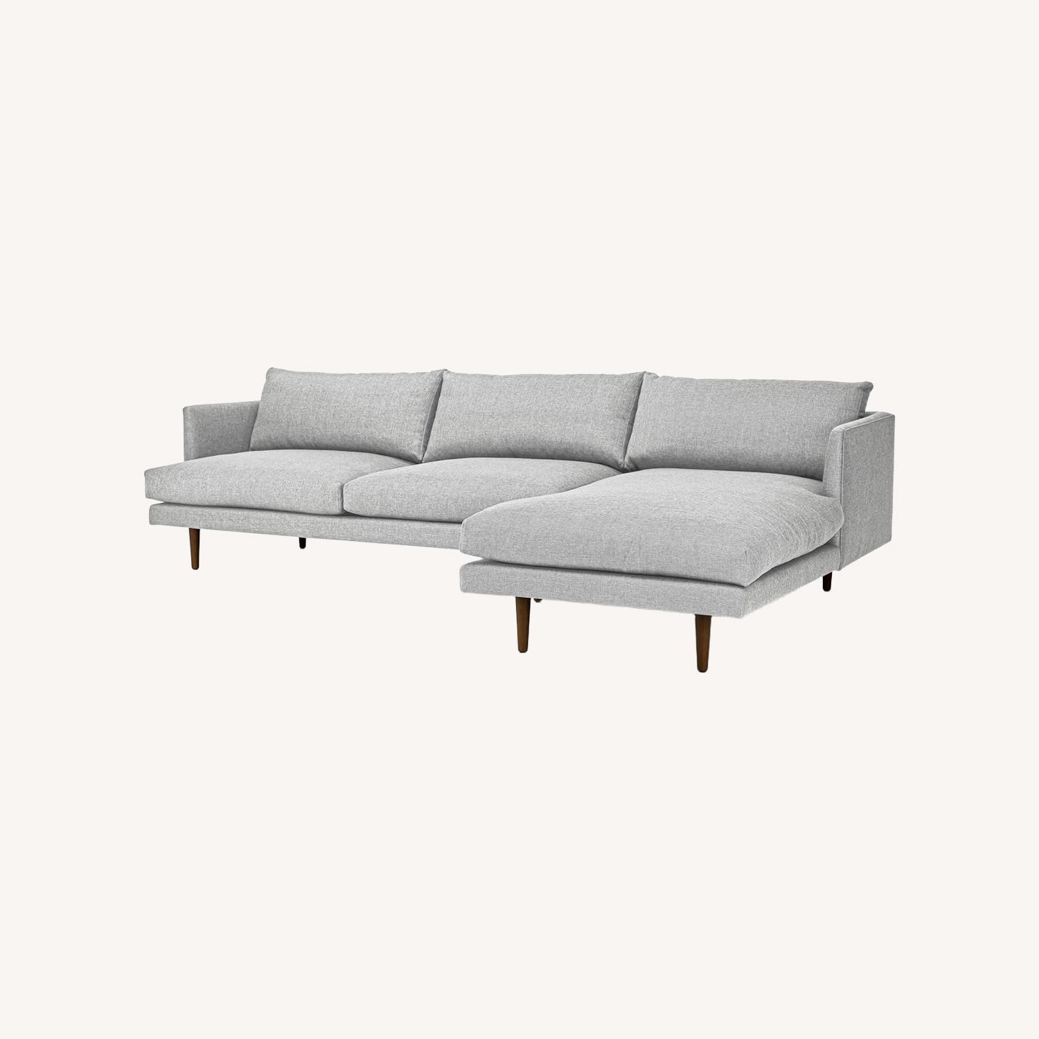 Article Light Gray Fabric 2 Piece Sectional - image-0