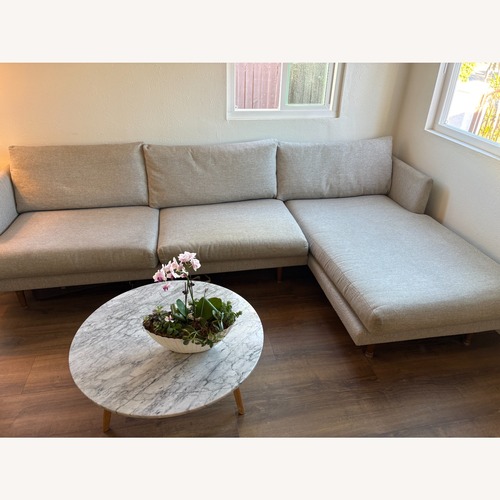 Used Article Light Gray Fabric 2 Piece Sectional for sale on AptDeco