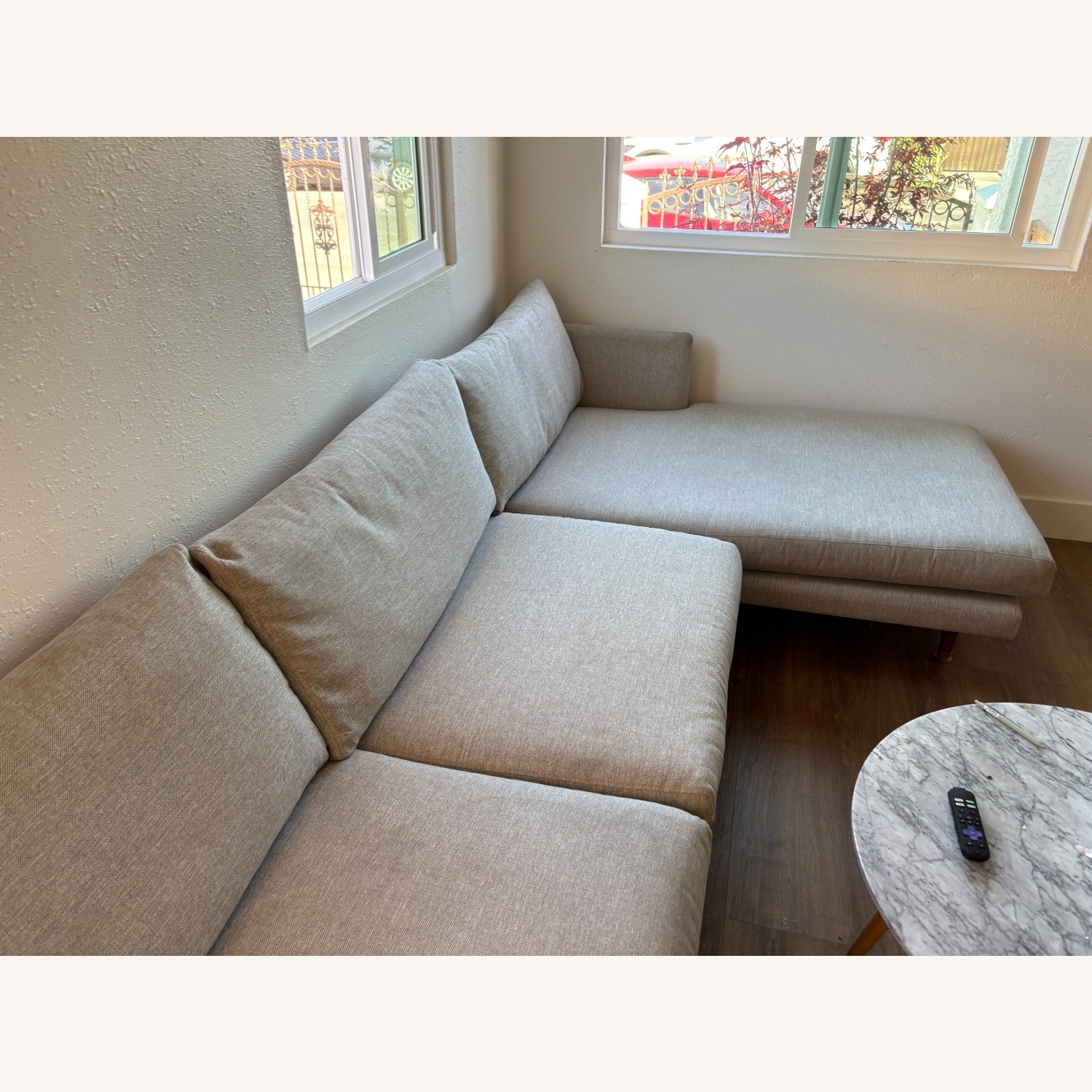 Article Light Gray Fabric 2 Piece Sectional - image-3