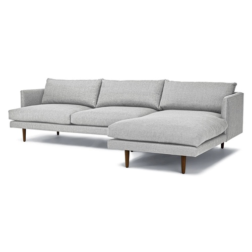 Used Article Light Gray Fabric 2 Piece Sectional for sale on AptDeco