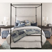 Pottery Barn Antonia Dark Brown Aluminum Queen Bed