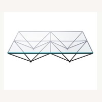 B&B Italia Alanda Glass and Steel Coffee Table