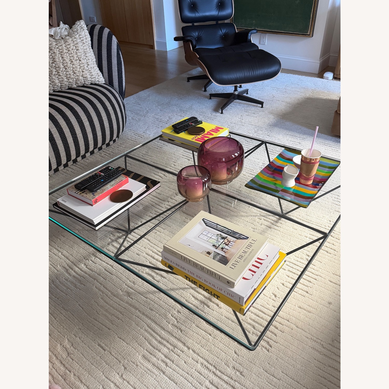 B&B Italia Alanda Glass and Steel Coffee Table - image-7