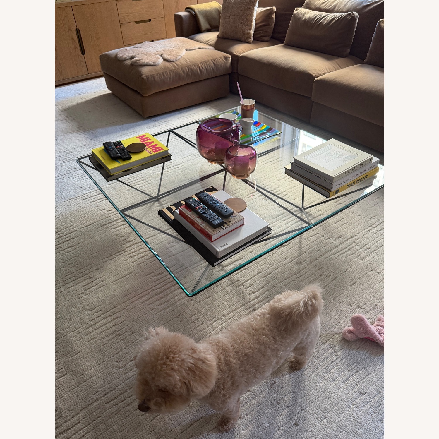 B&B Italia Alanda Glass and Steel Coffee Table - image-8