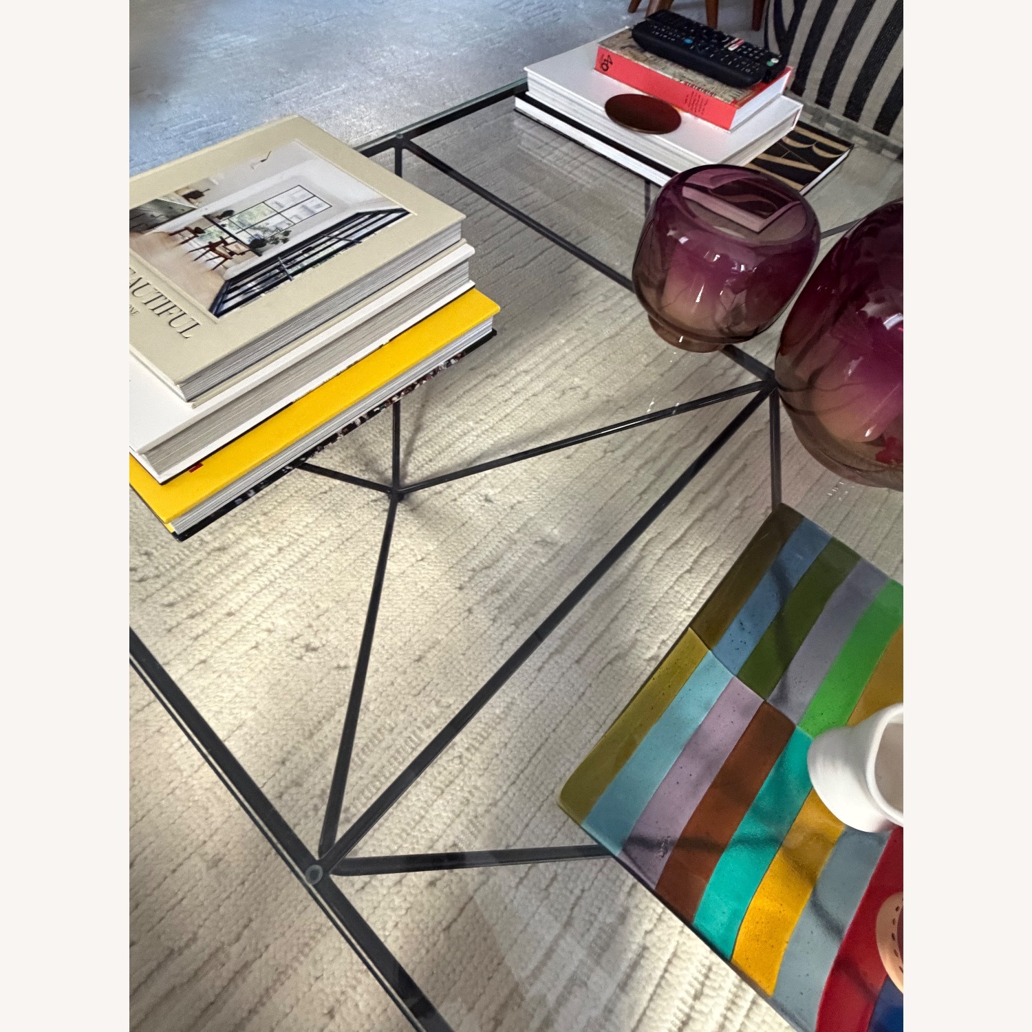 B&B Italia Alanda Glass and Steel Coffee Table - image-2