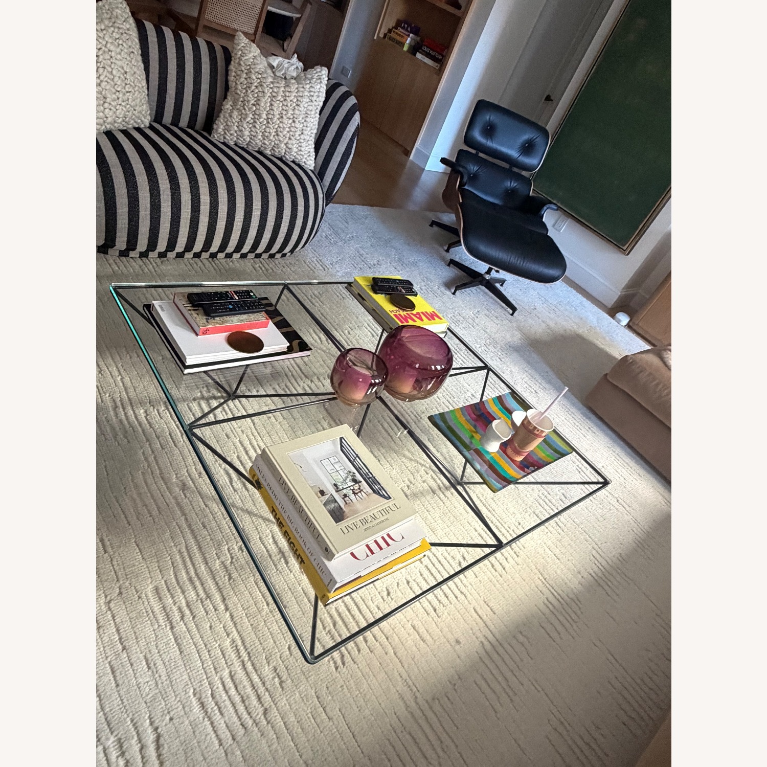 B&B Italia Alanda Glass and Steel Coffee Table - image-6