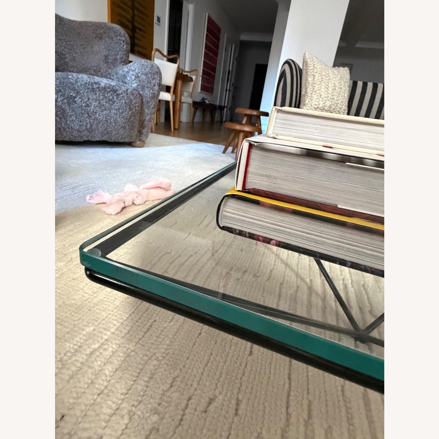 B&B Italia Alanda Glass and Steel Coffee Table - image-3