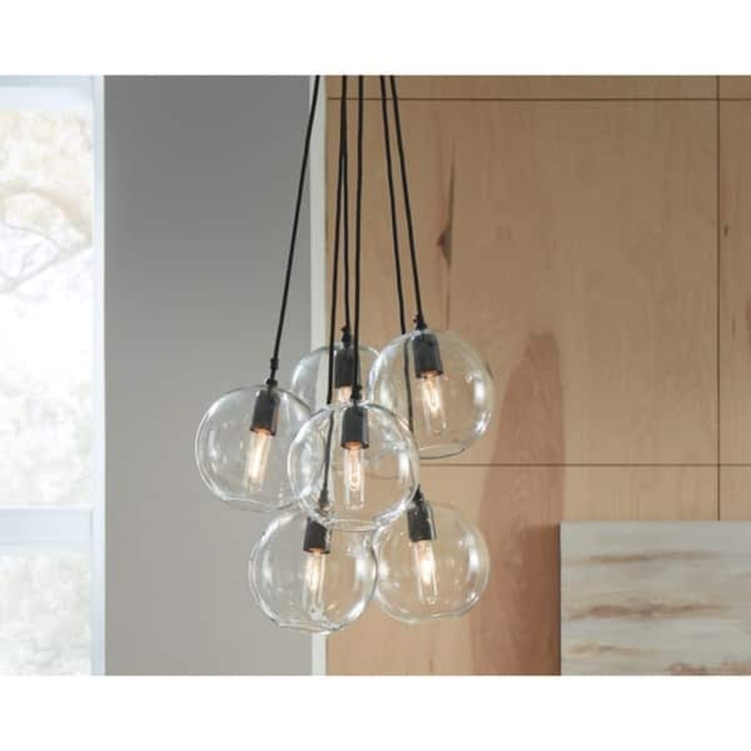 Signature Design Sybil Glass Ceiling Lamp - image-1
