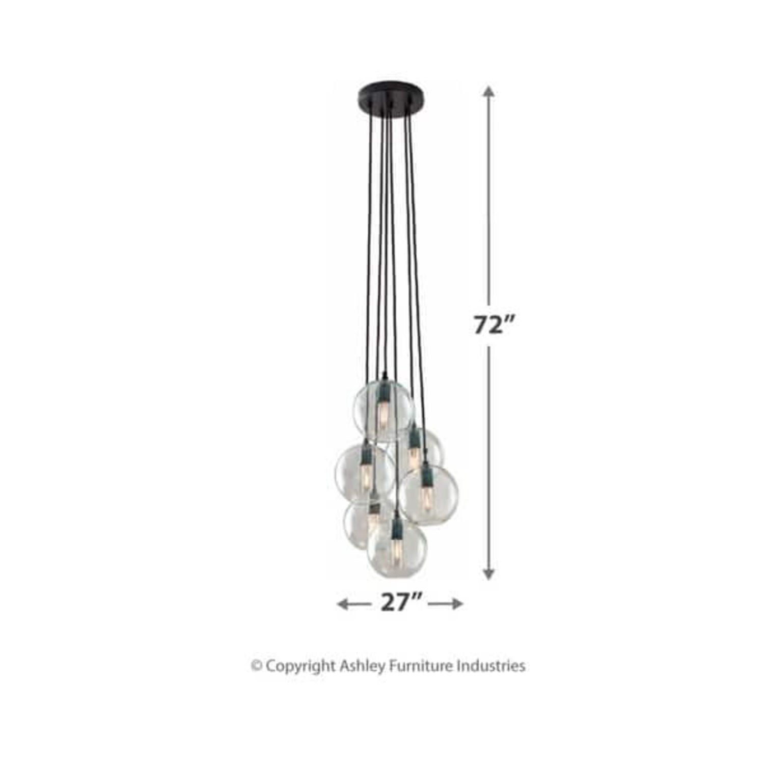 Signature Design Sybil Glass Ceiling Lamp - image-2