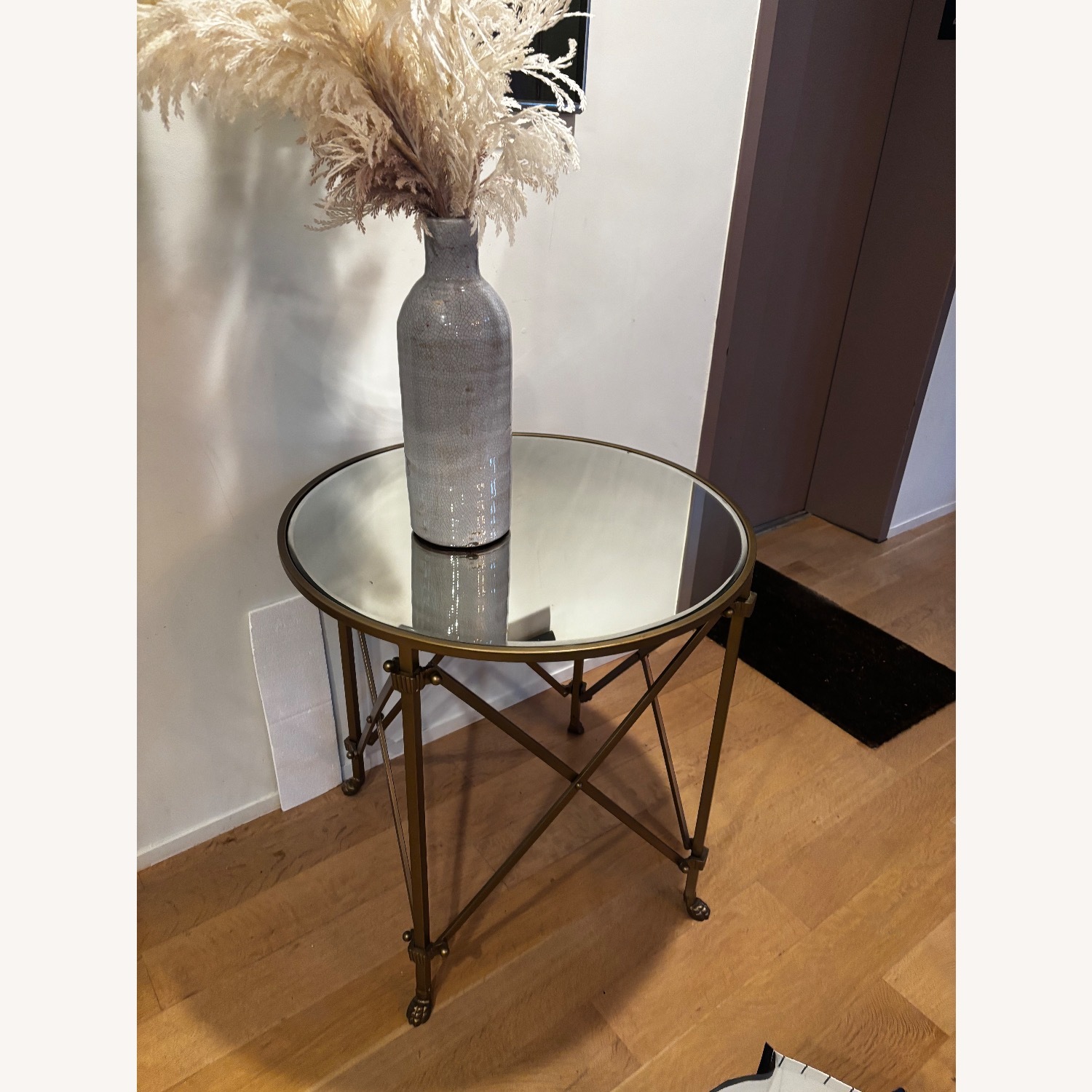 Ballard Designs Olivia Gold Mirrored Glass Side Table - image-1