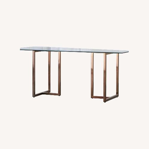 Used CB2 Silverado Glass Dining Table for sale on AptDeco