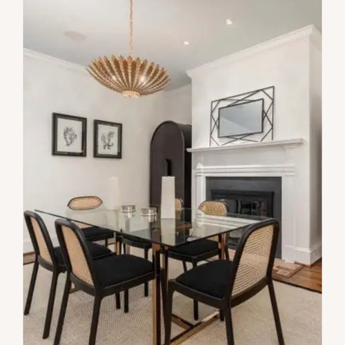 Used CB2 Silverado Glass Dining Table  for sale on AptDeco