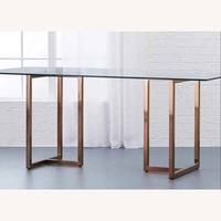 CB2 Silverado Glass Dining Table 