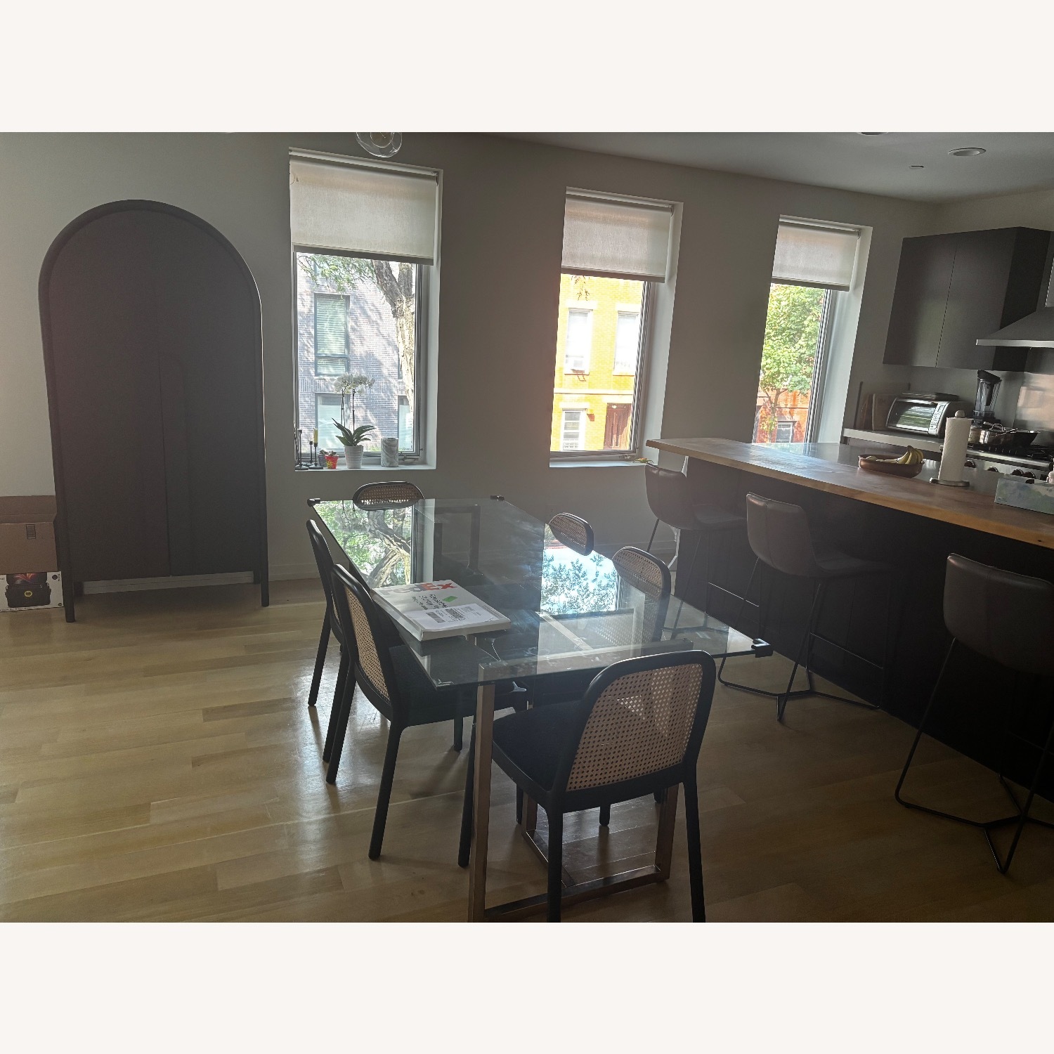 CB2 Silverado Glass Dining Table  - image-2