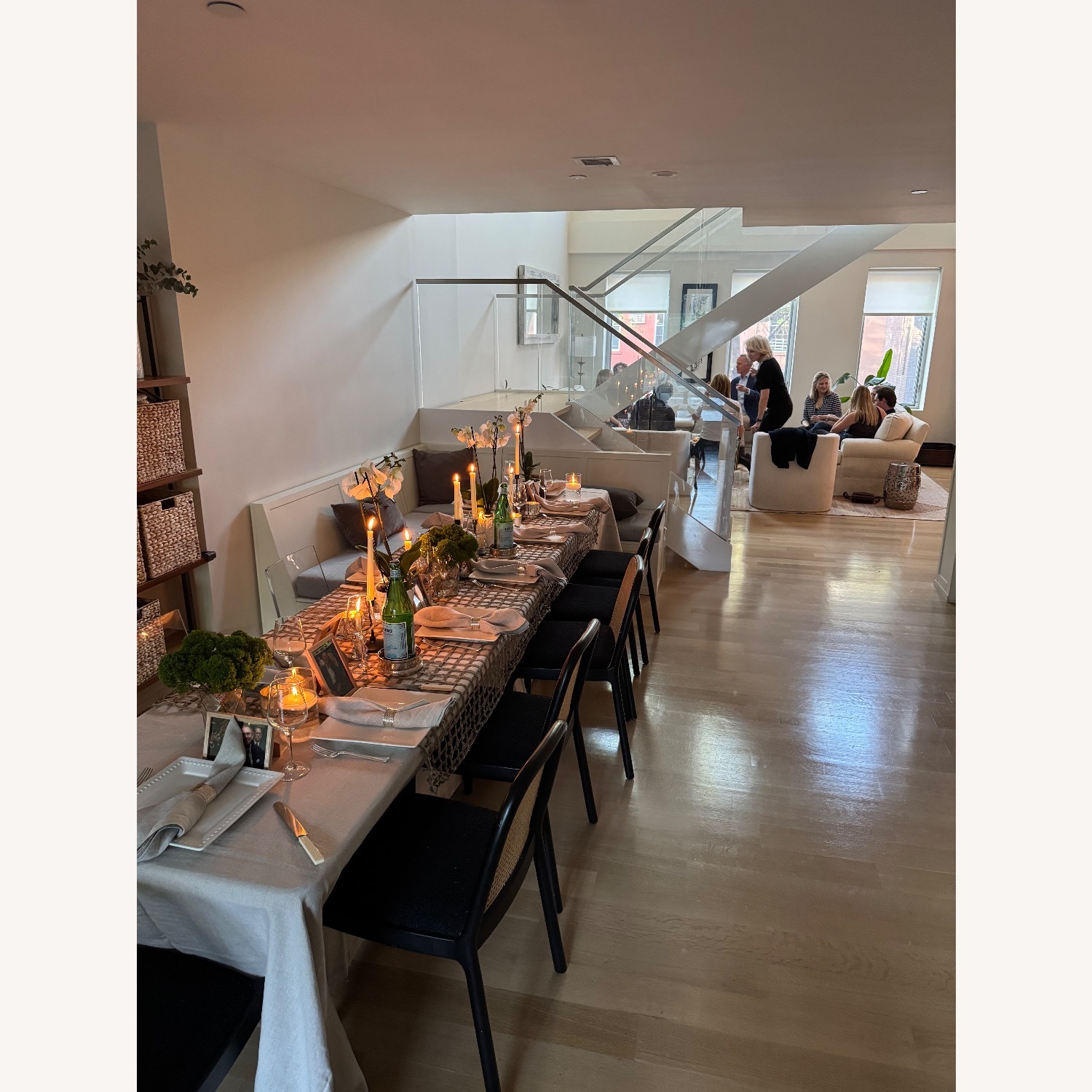 CB2 Nadia Black Rattan Dining Chairs - image-2