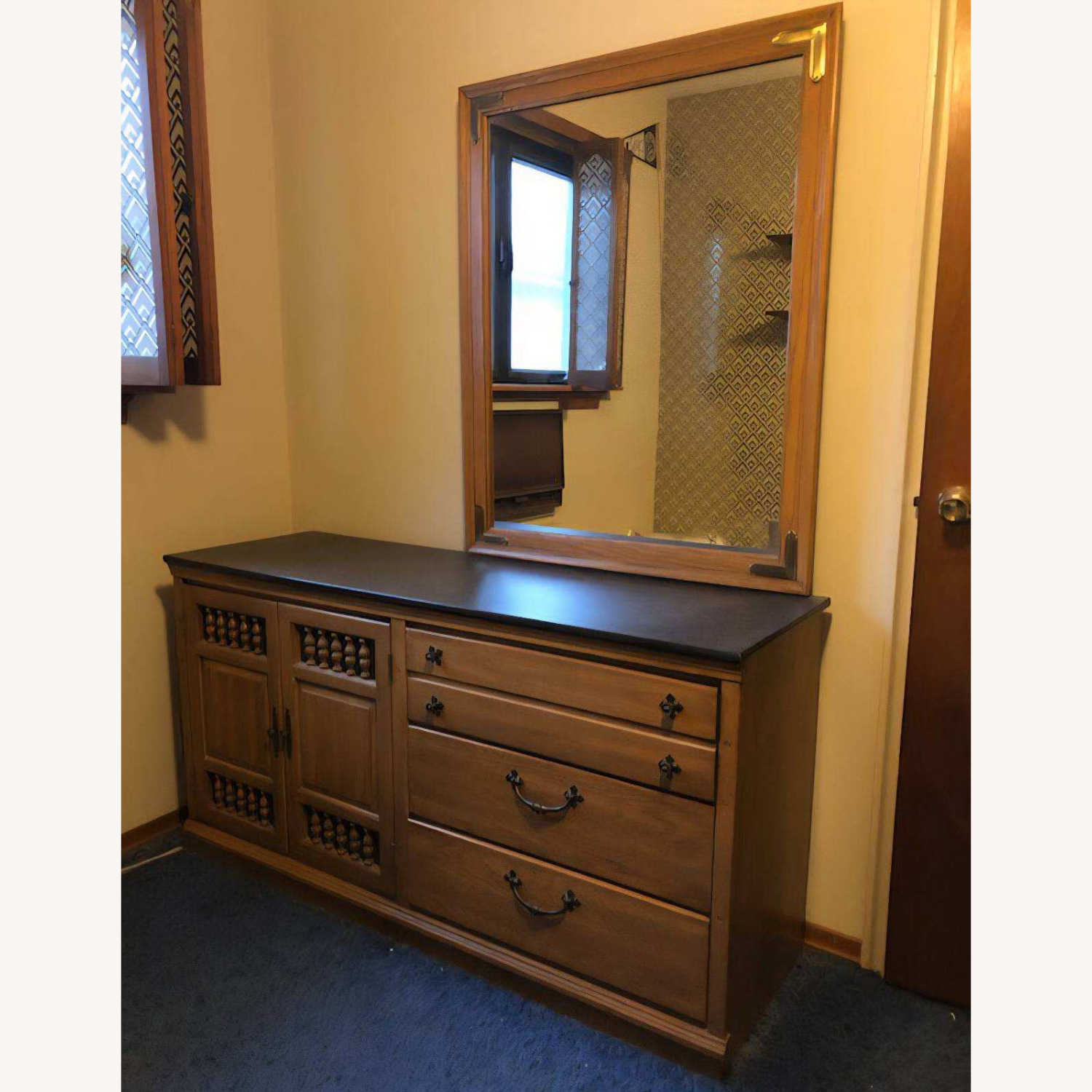 Vintage Dresser with Mirror - image-1