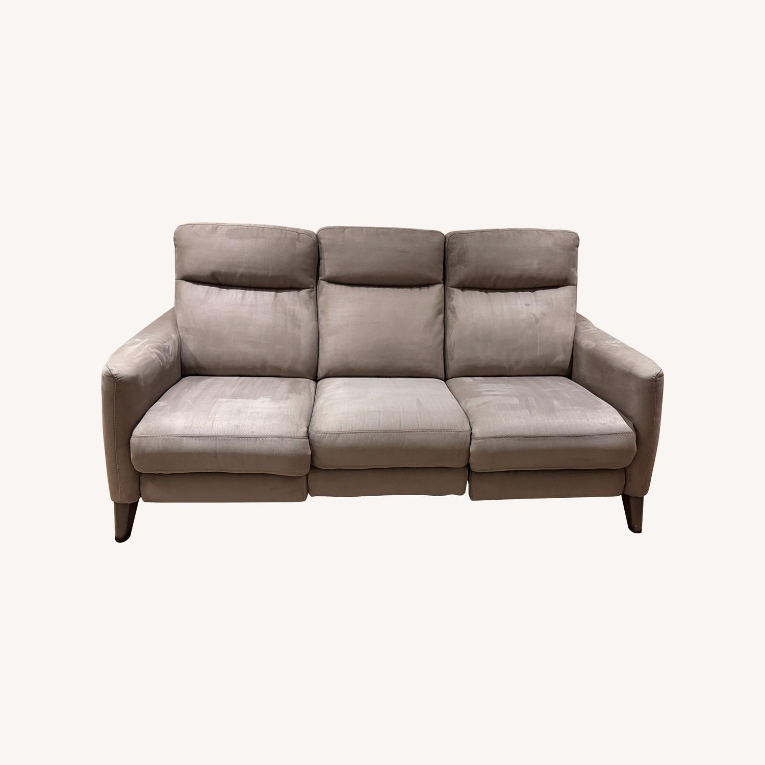 Living Spaces Melina Light Brown Fabric 3+ Seater Sofa - image-0