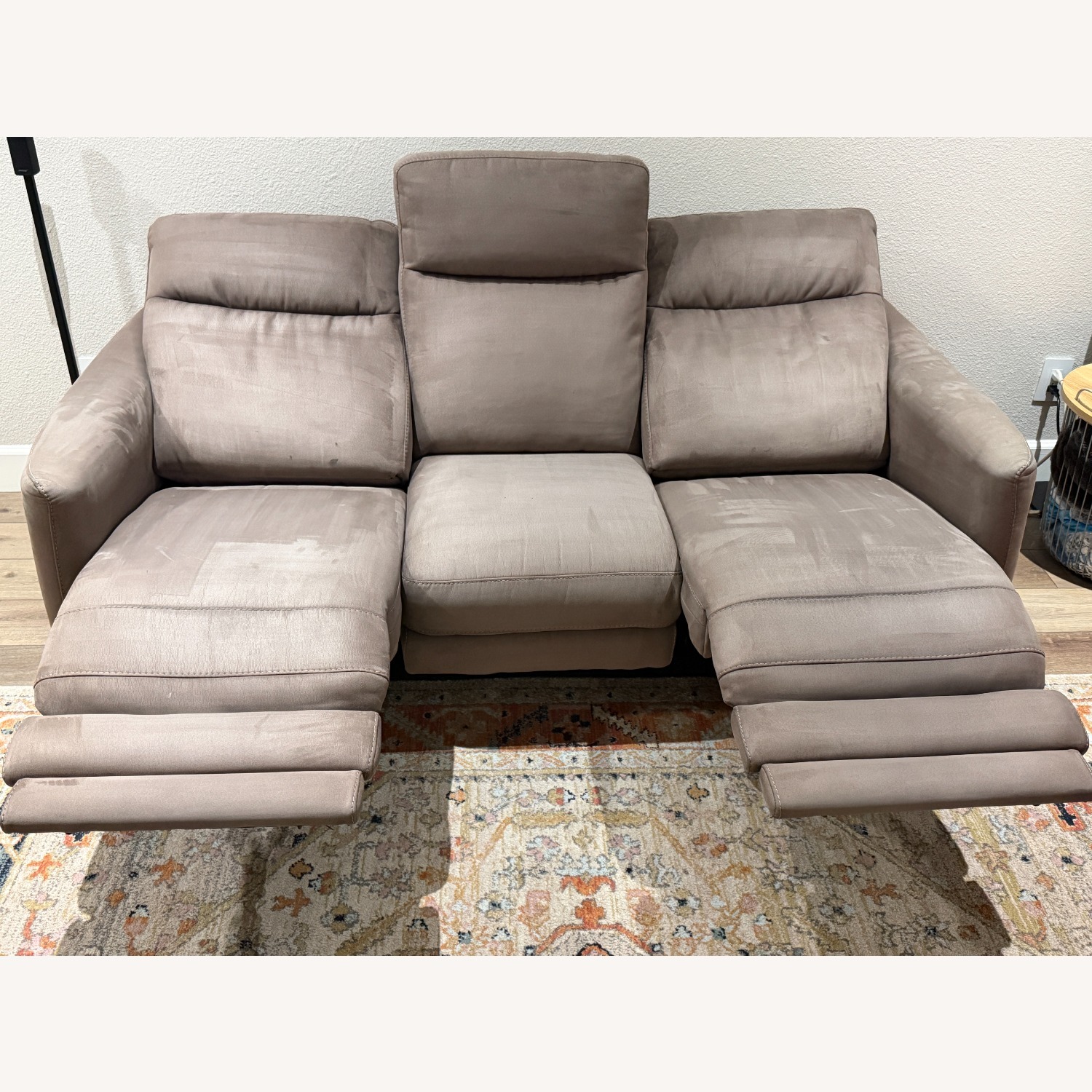 Living Spaces Melina Light Brown Fabric 3+ Seater Sofa - image-3