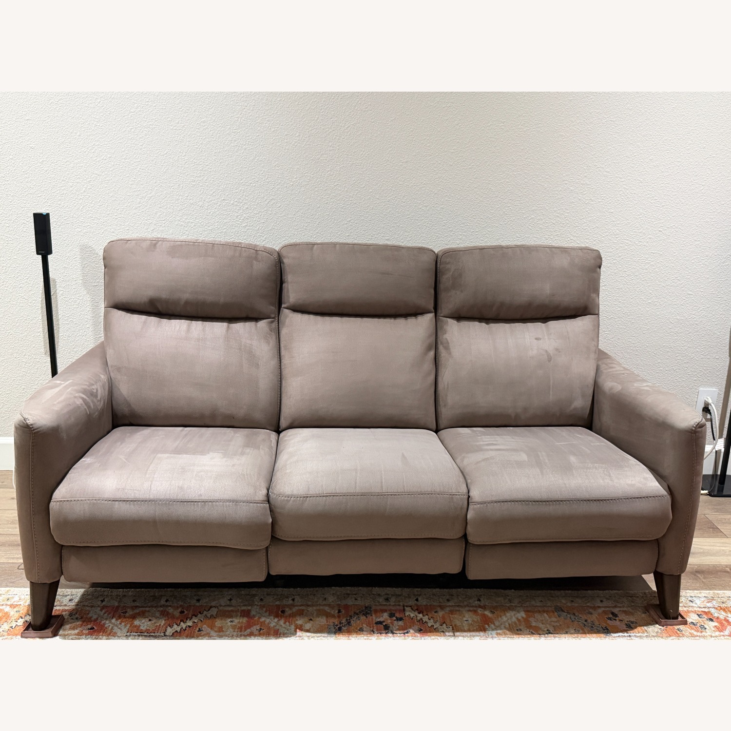 Living Spaces Melina Light Brown Fabric 3+ Seater Sofa - image-0