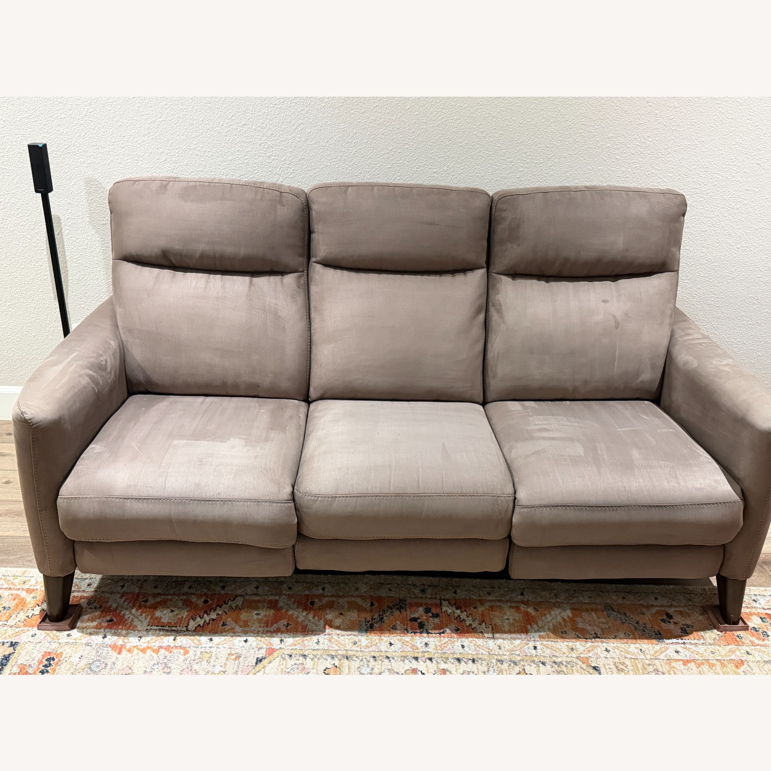 Living Spaces Melina Light Brown Fabric 3+ Seater Sofa - image-2