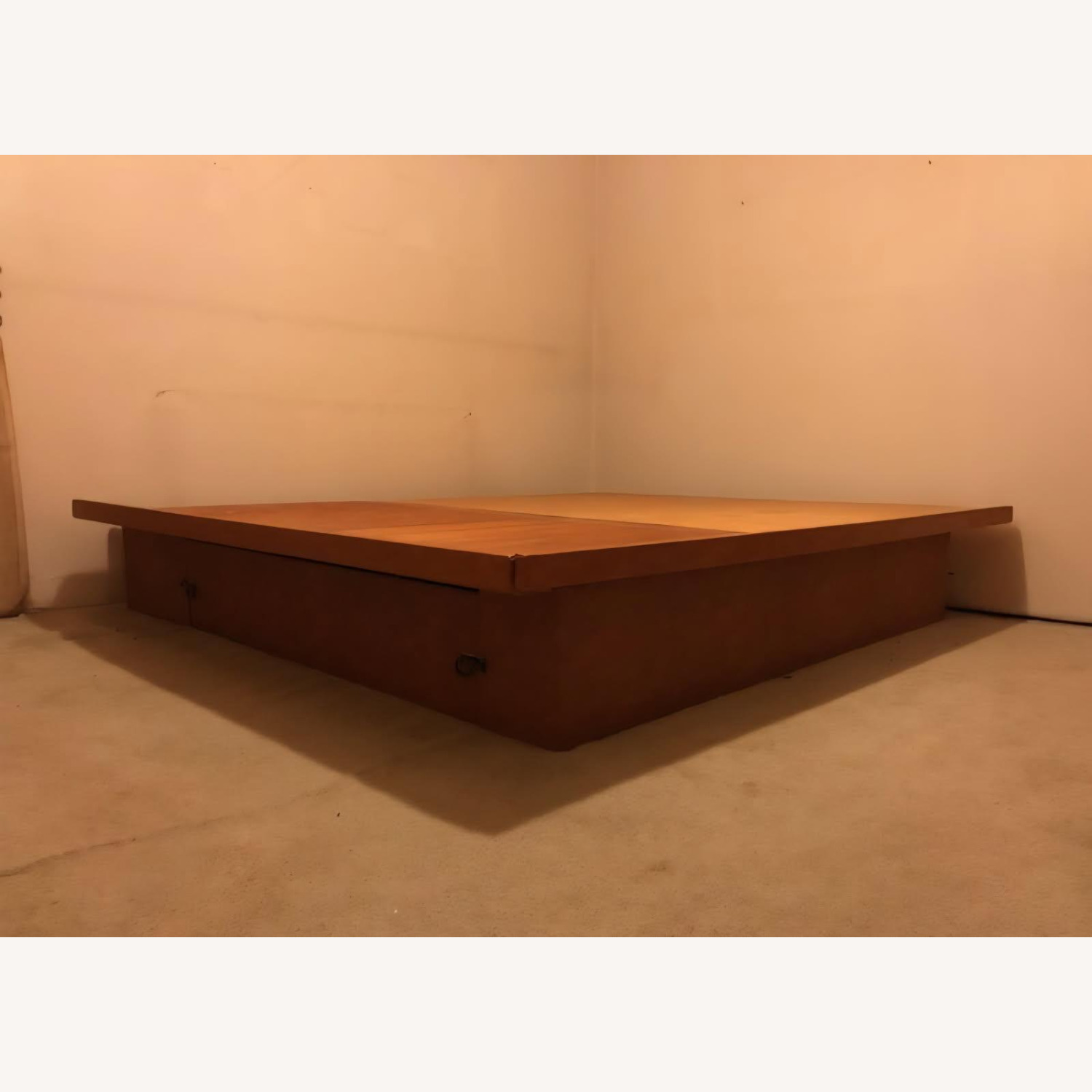 Hand Crafted King Size Platform Bed With Storage - image-0